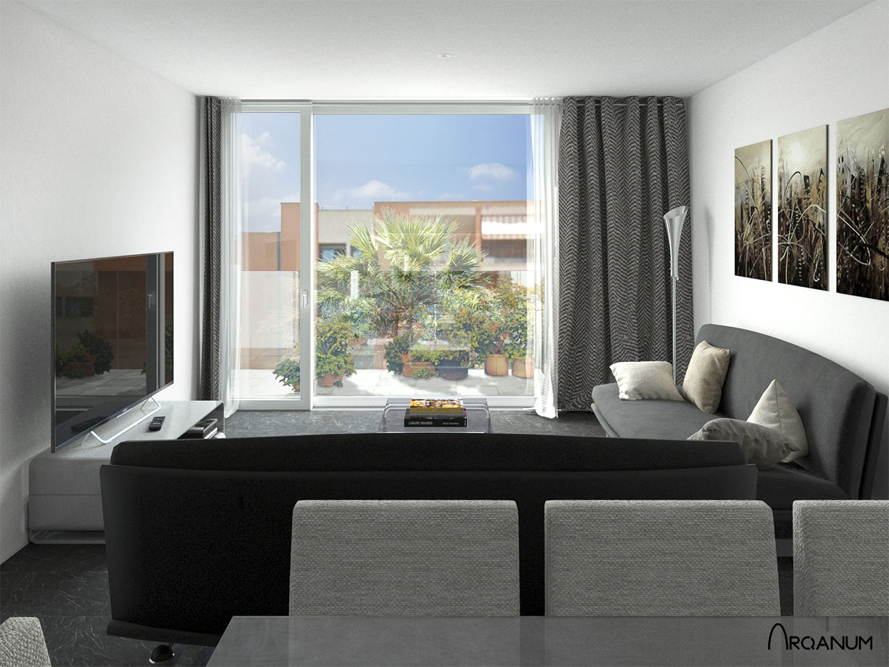 Residential Building in Alicante, living room